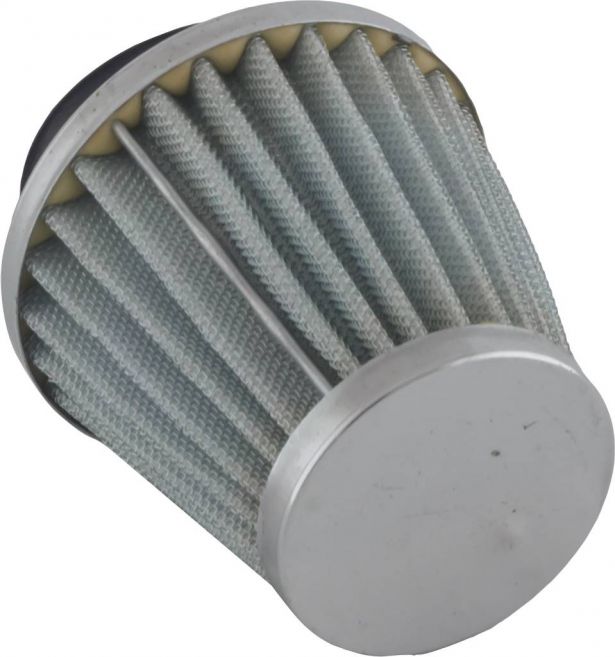 Air Filter - 40mm, Tall Stack (65mm), Chrome Conical Air Filter - PBC439FF1