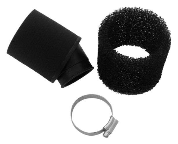 Air Filter - 41mm to 43mm, Sponge, Angled, Yimatzu Brand, Black - 60A2420BK - PBC45F1