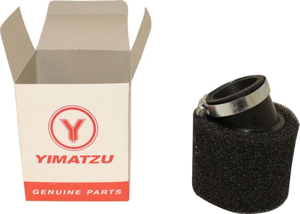 Air Filter - 44mm, Sponge, Angled, Yimatzu Brand, Black - 60A2440BK - PBC73F1