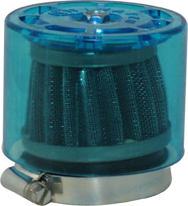 Air Filter - 44mm to 46mm, Conical, Waterproof, Straight, Yimatzu Brand, Blue - 60A1380BU - PBC95F1