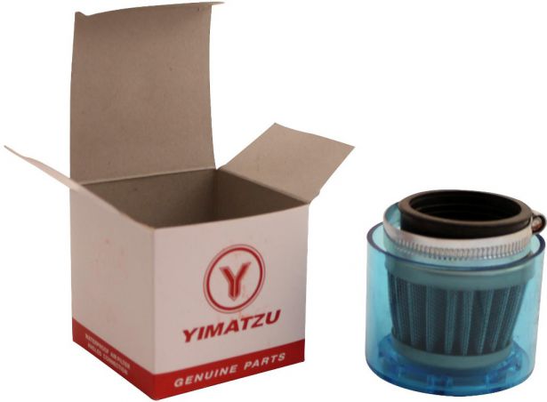 Air Filter - 58mm to 60mm, Conical, Waterproof, Straight, Yimatzu Brand, Blue - 60A1400BU - PBC43F1