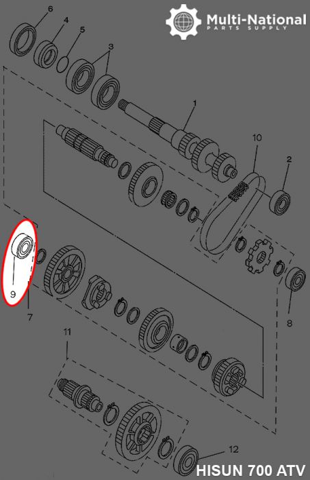Bearing - 6203, 40x17x12, ATV, Hisun, 500-700cc (1pc) - BRG6203DL - PBC247F1