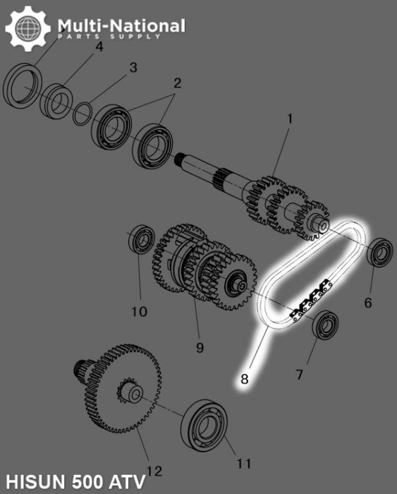 Chain - M9-9.25-34, Hisun, 400-700cc, ATV/UTV - CHN1040 - PBC1114F1