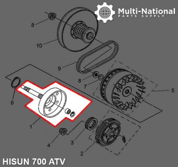 Clutch - Cover, ATV, Hisun, 500-700cc - 30A3151 - PBC1247F1