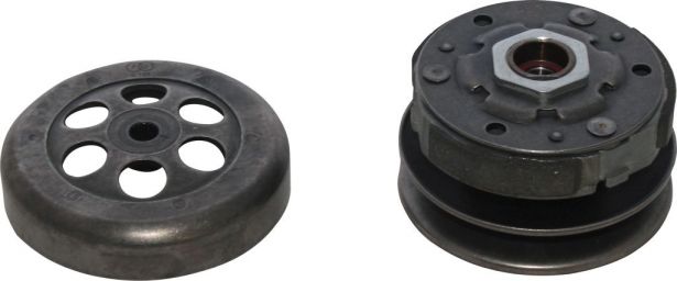 Clutch - Drive Pulley with Clutch Bell, Yamaha, JOG 90, 2 Stroke, 16 Spline - 30A3706 - PBC1251F1