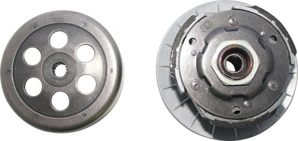 Clutch - Drive Pulley with Clutch Bell, Yamaha, Majesty 250, 16 Spline - 30A3716 - PBC1287F1
