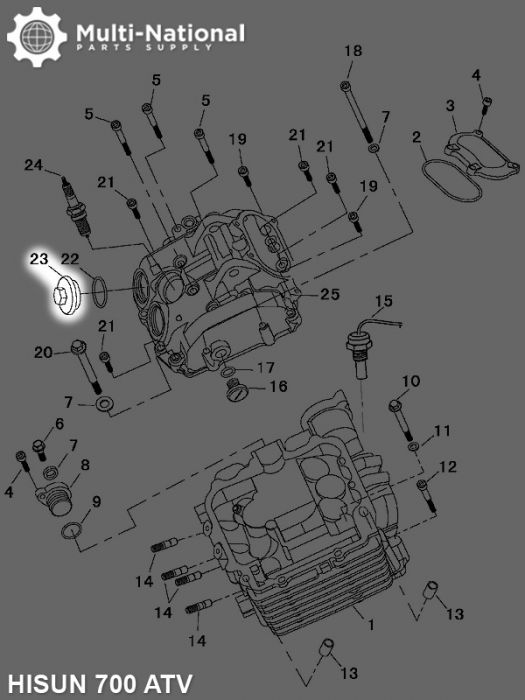 Engine Caps - ATV, Hisun, 700-800cc - 30A2482 - PBC1430F1