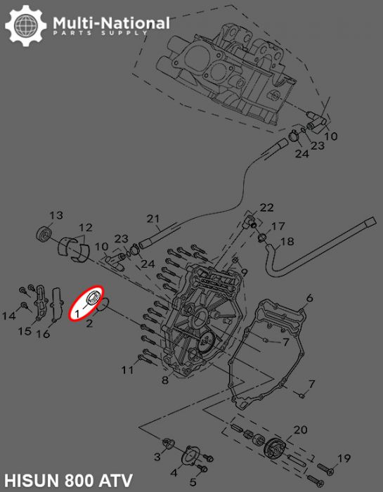 Engine Caps - ATV, Hisun, 700-800cc - 30A2482 - PBC1430F1