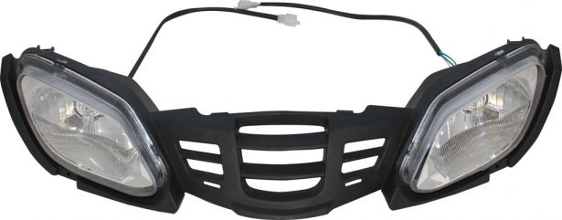 Front Bumper & Headlights - 125cc to 250cc ATV, Utility Style, Two Head Lights - 70A7450 - PBC3146F1