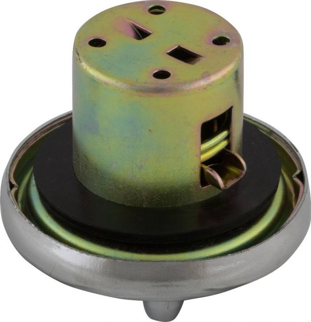 Fuel Tank Cap - Metal, Chrome - 20A4128CR - PBC2485F1