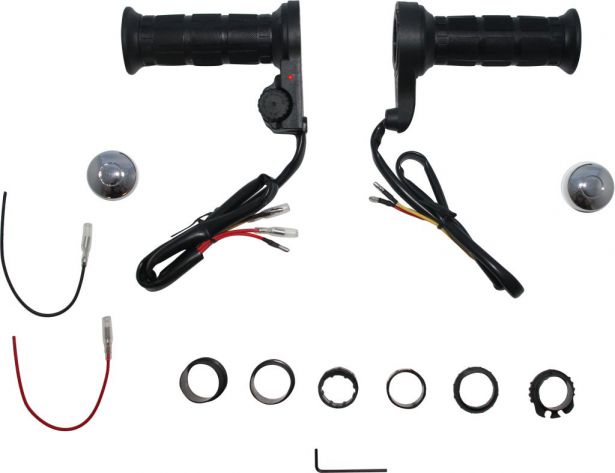 Heated Throttle Grips - Universal 22mm/27mm, 10-Stage, Twist Throttle - PBC610F1