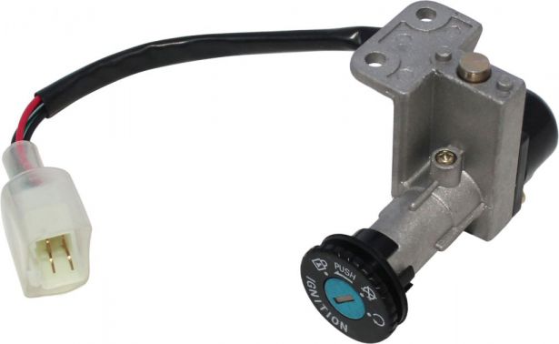 Ignition Key Switch - 4 pin Male, Metal, Steering Lock - 10A4274 - PBC2015F1