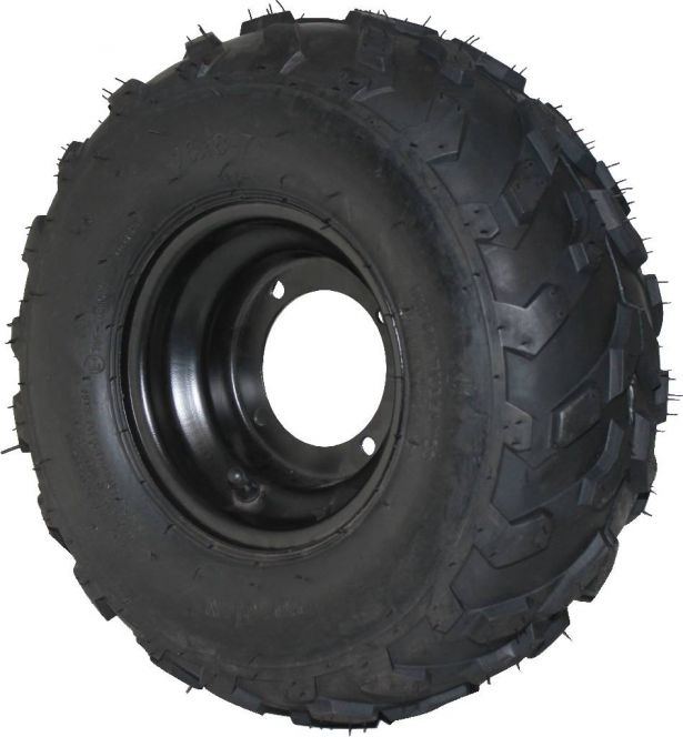 Rim_and_Tire_Set_ _16x8 7_Tire_Black_Rim_ATV_1