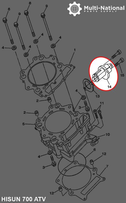 Timing Chain Adjuster - ATV, Hisun, 700-800cc - 70A9570 - PBC1179F1