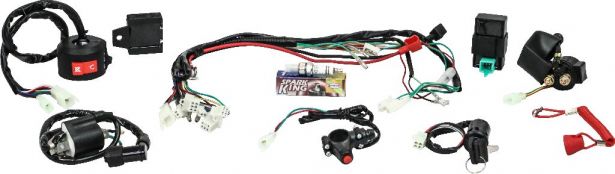 Universal Wiring Harness - 50cc to 125cc ATV, Go Kart, Dune Buggy - PBC27719FF1