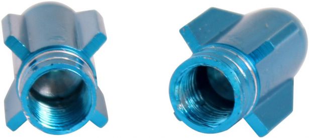 Valve Stem Caps - Blue Rockets - 40A9010BU - PBC3411F1