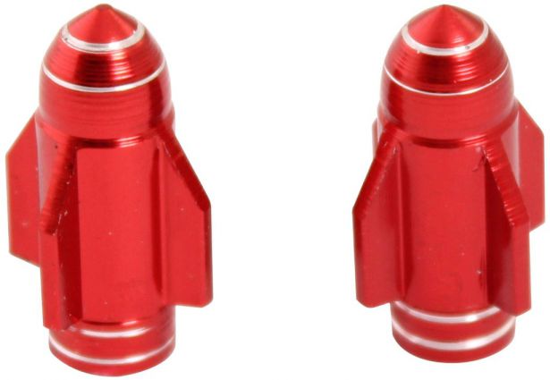 Valve Stem Caps - Red Rockets - 40A9010RD - PBC3388F1
