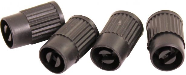 Valve Stem Caps - Standard Black Plastic (Set of 4pcs) - 40A9045 - PBC3563F1