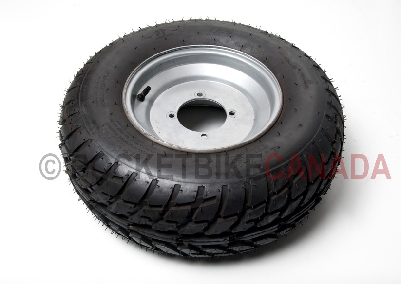 21x7-10 Tubeless ST Tire & 4 Hole Silver Rim for ATV - GT150_FRONT-1
