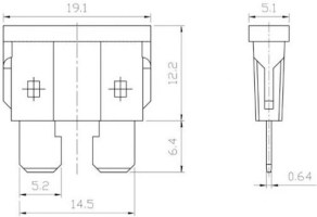 ATO Fuse - 2A, Grey (10pcs) - 60A9202 - PBC2271F1
