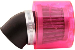 Air Filter - 38mm to 40mm, Conical, Waterproof, Angled, Yimatzu Brand, Red - 60A1362RD - PBC82F1