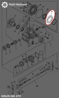 Bearing - 16017, 130x85x14, ATV, Hisun, 500-800cc (1pc) - BRG1607 - PBC201F1