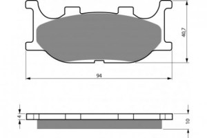 Brake Pads - FA199, 50cc to 250cc - 90A1002 - PBC682F1