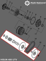 Clutch - CVT, Driver Pulley, Hisun, 400cc, ATV/UTV - 30A3940 - PBC1263F1