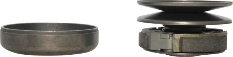 Clutch - Drive Pulley with Clutch Bell, Yamaha, JOG 90, 2 Stroke, 16 Spline - 30A3706 - PBC1251F1