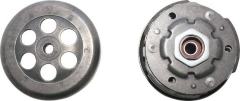 Clutch - Drive Pulley with Clutch Bell, Yamaha, JOG 90, 2 Stroke, 16 Spline - 30A3706 - PBC1251F1