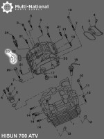 Engine Caps - ATV, Hisun, 700-800cc - 30A2482 - PBC1430F1