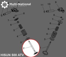 Exhaust Valve - ATV/UTV, Hisun, 400-500cc - 20A2582 - PBC1636F1