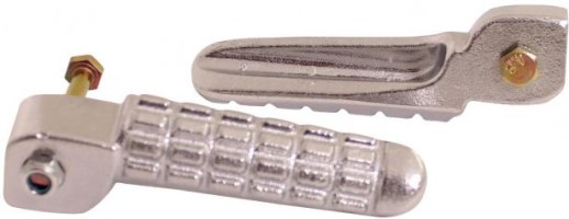 Foot Rest, Dirt Bike, Metal, Chrome - 40D5040 - PBC575F1