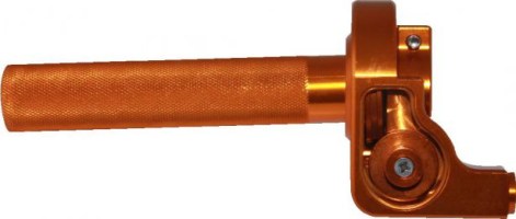 Throttle Lever - Twist Grip, CNC, 90cc to 250cc, Dirt Bike, Yimatzu Brand, Orange - 70A3250OG - PBC2706F1