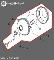 Rear Light - ATV, Hisun, 500-700cc - 70A7154 - PBC3556EF1