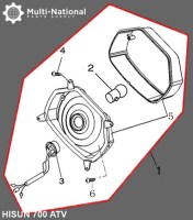 Rear Light - Hisun, 500-800cc, ATV - 70A7182 - PBC3124F1