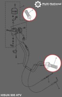 Throttle Grips - ATV, Hisun, 400-800cc (2pc) - 70D1882 - PBC2726F1