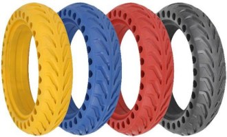 Tire - 8.5x2, Circular Honeycomb, Solid, Blue - PBC40K082F1