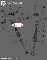 Valve Stem Seal - Hisun, 400-500cc, ATV/UTV - 20A2240 - PBC1560F1